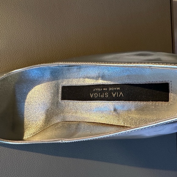 Via Spiga Silver Nikola Stiletto Heels - Picture 9 of 12